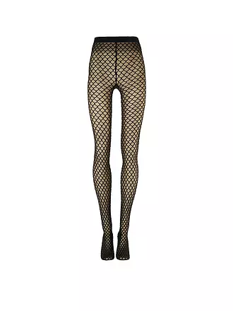 WOLFORD | Modestrumpfhose VELVET NET ILLUSION Black/Black | 